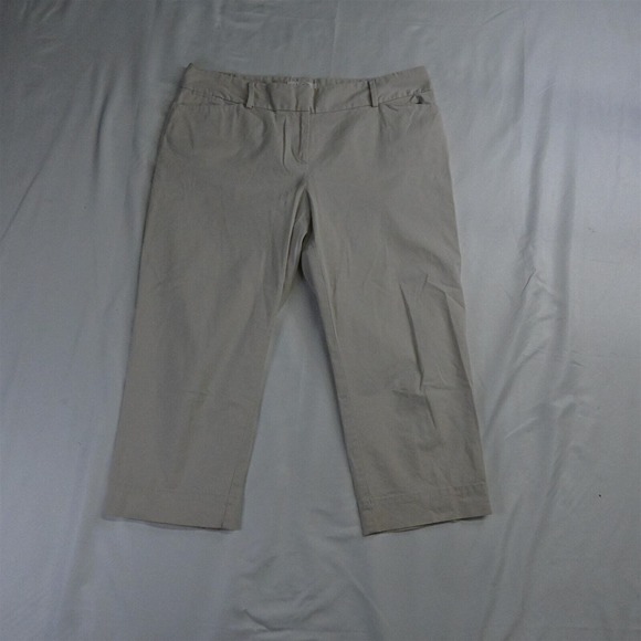 LOFT 14 Khaki Julie Cropped Stretch Womens‎ Chino Pants - Picture 1 of 7